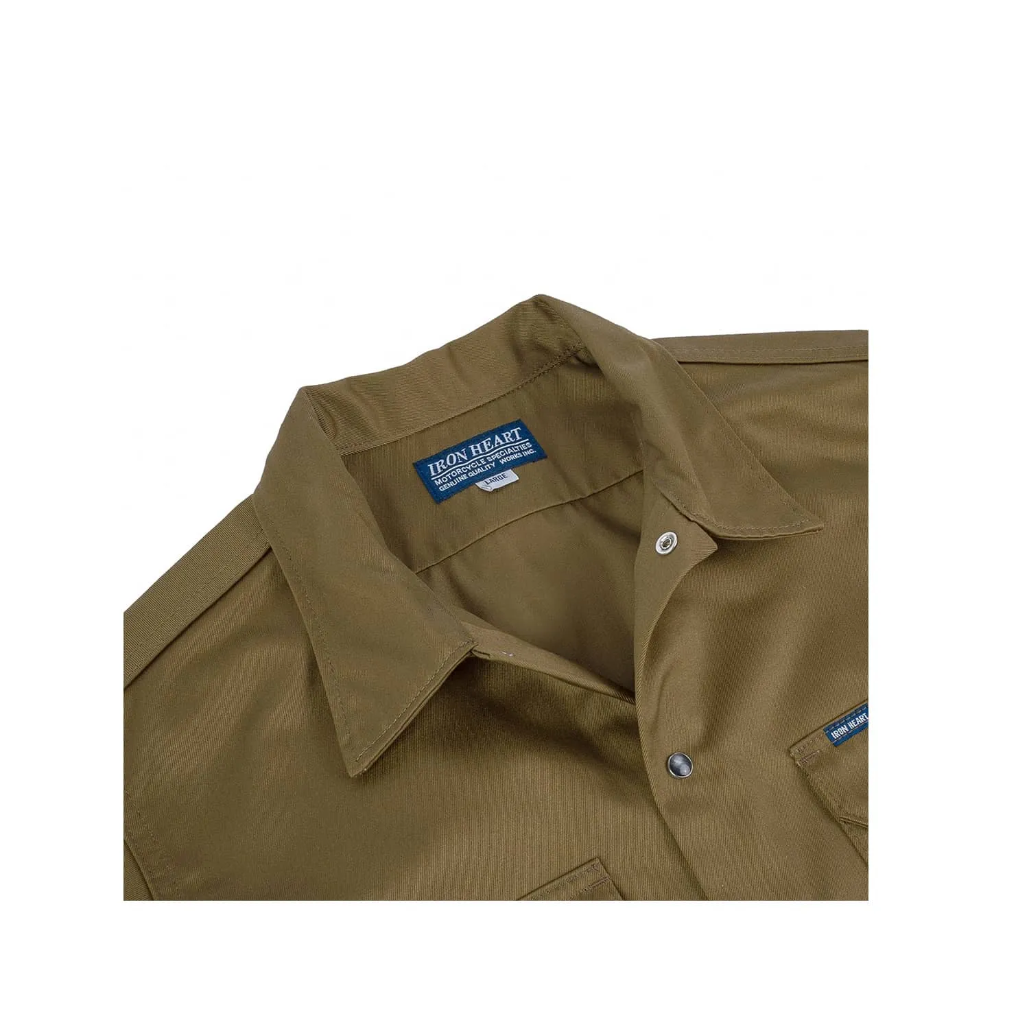 Iron Heart IHSH-383-BRN-NP 9oz T/C Mechanic Shirt Brown