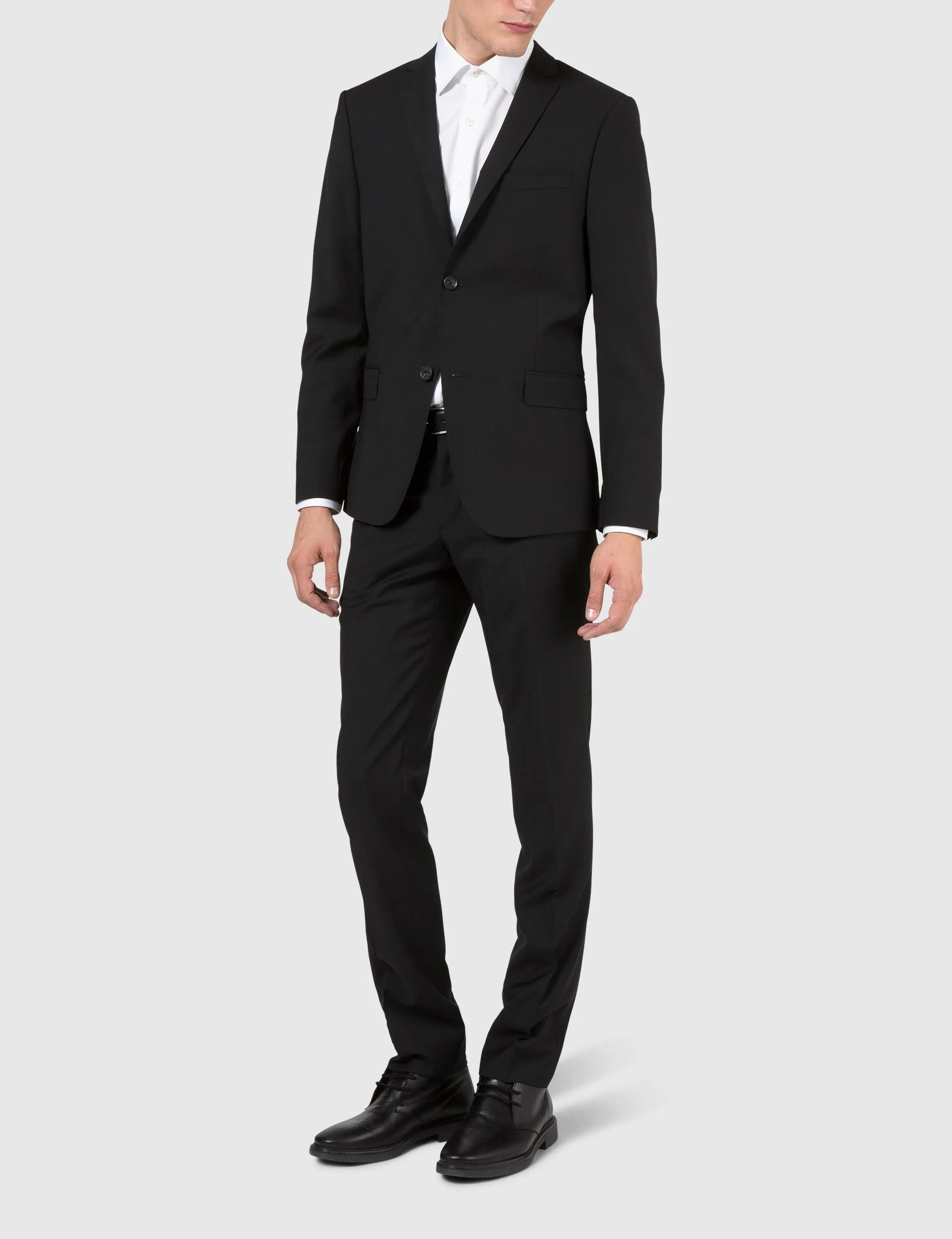 J.Lindeberg Mens Biella Italian Wool Blazer - BLACK