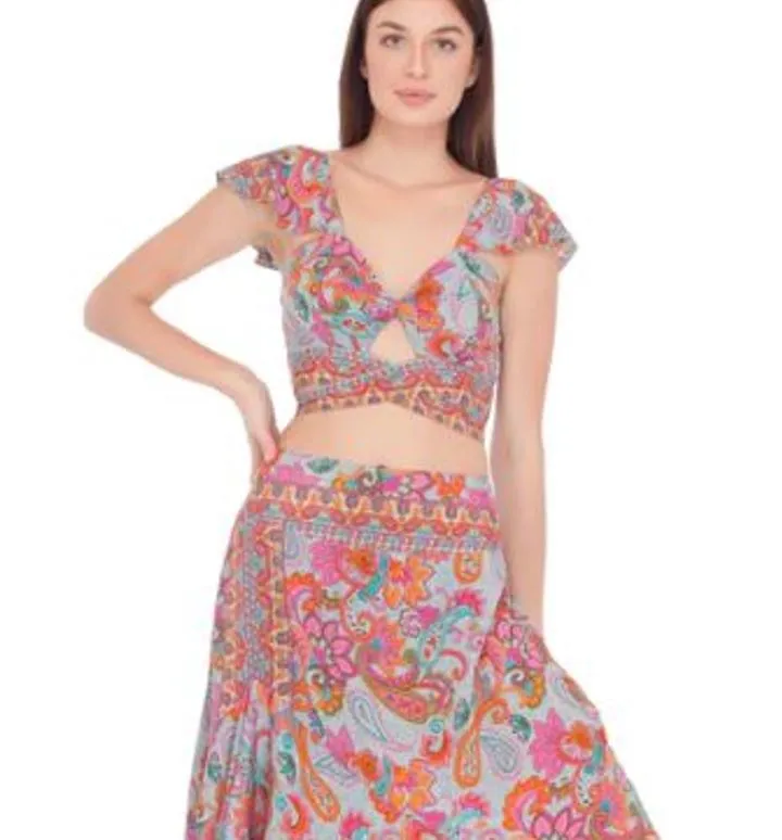 Jr Crop Top - Sari Boho - Unique