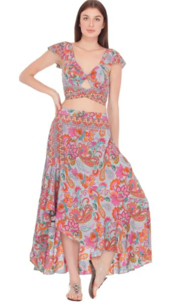 Jr Crop Top - Sari Boho - Unique