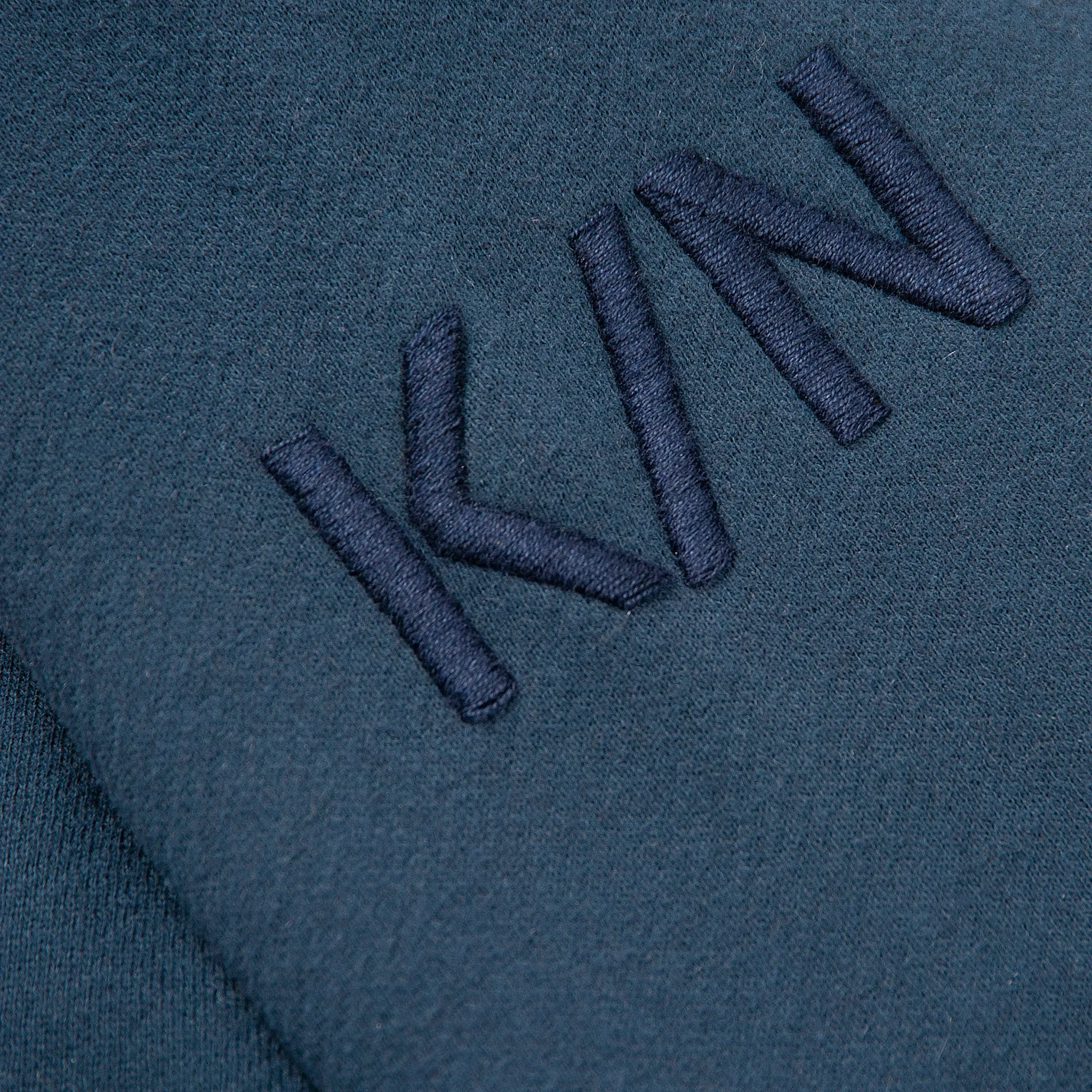 Kyle long-sleeved cotton-cashmere fleece hoodie with embroidery