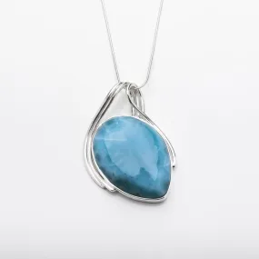 Larimar Stone Pendant Aura