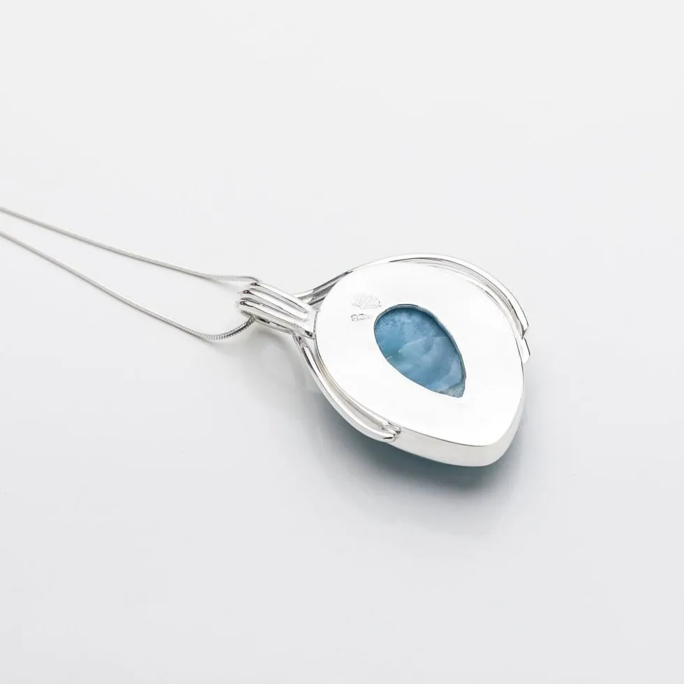 Larimar Stone Pendant Aura