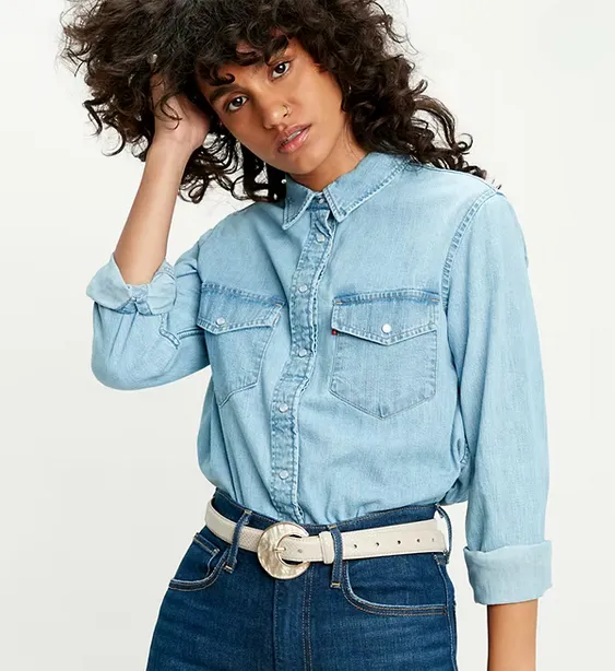 Levi's Western Essential women's denim shirt 16786-0001 cool out-blue