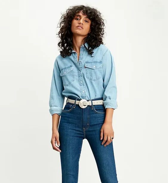 Levi's Western Essential women's denim shirt 16786-0001 cool out-blue