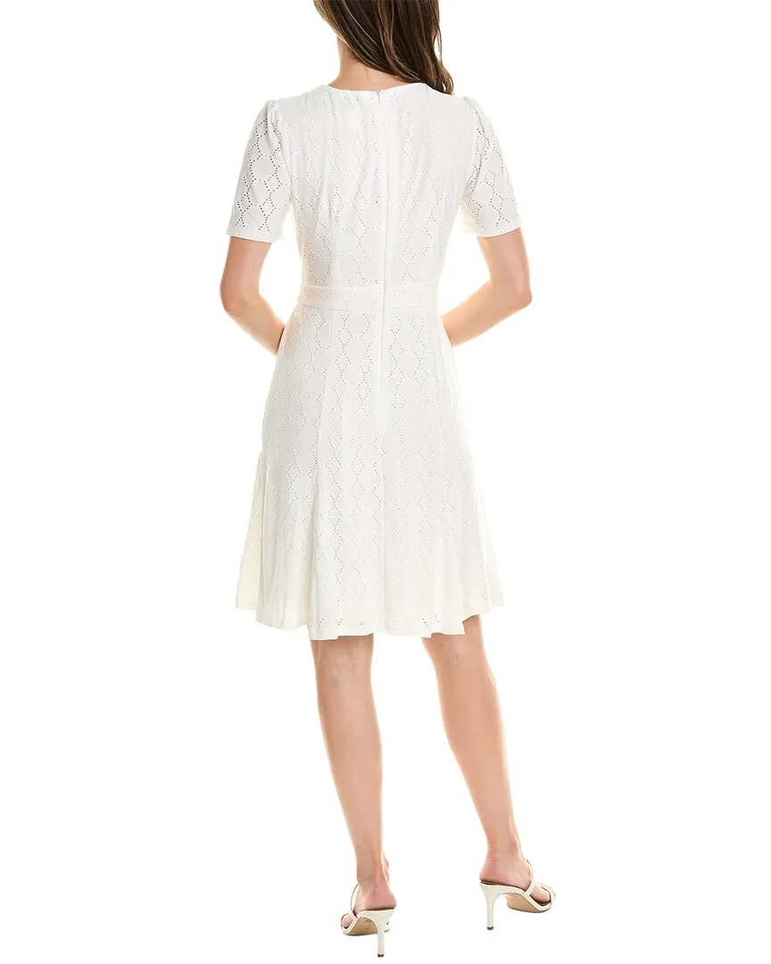 London Times Eyelet Mini Dress