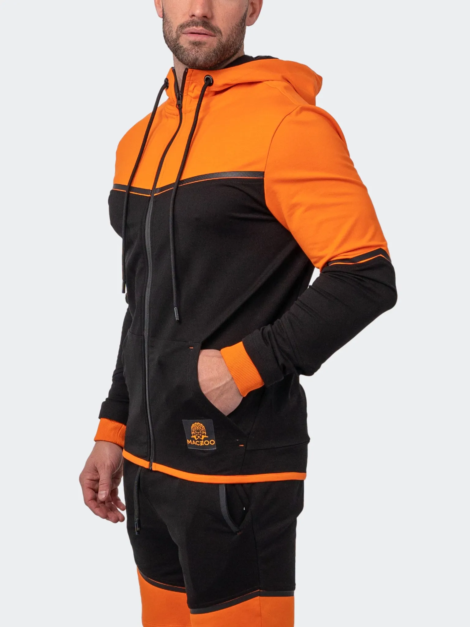 Maceoo Athleisure | Hoodie Exploration Orange