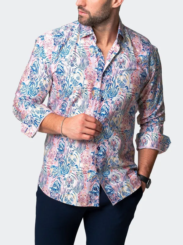 Maceoo Stretch Shirt | Fibonacci LionBlue Multi