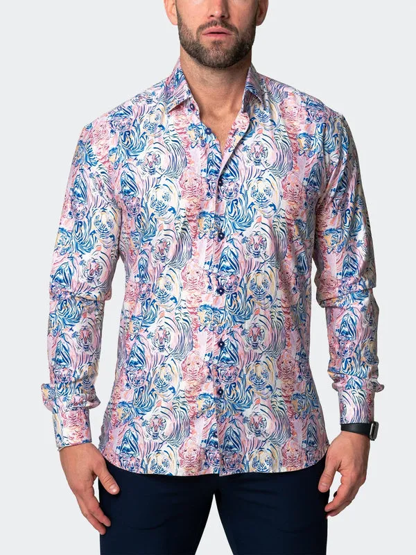 Maceoo Stretch Shirt | Fibonacci LionBlue Multi