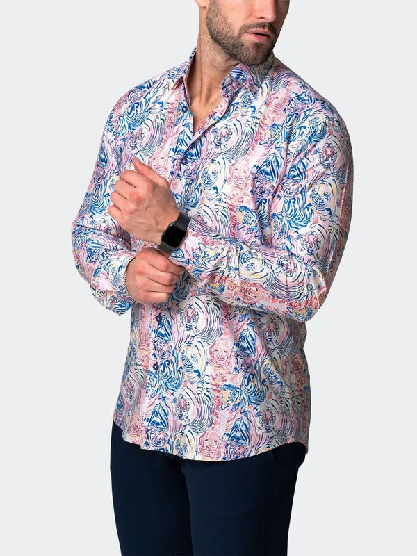 Maceoo Stretch Shirt | Fibonacci LionBlue Multi