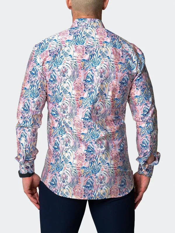 Maceoo Stretch Shirt | Fibonacci LionBlue Multi