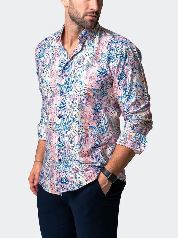 Maceoo Stretch Shirt | Fibonacci LionBlue Multi