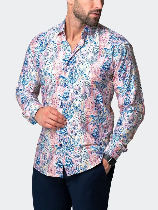 Maceoo Stretch Shirt | Fibonacci LionBlue Multi