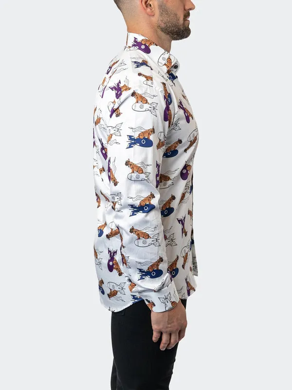 Maceoo Stretch Shirt | Fibonacci RocketDog White