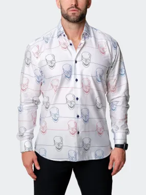 Maceoo Stretch Shirt | Fibonacci SkullWire White