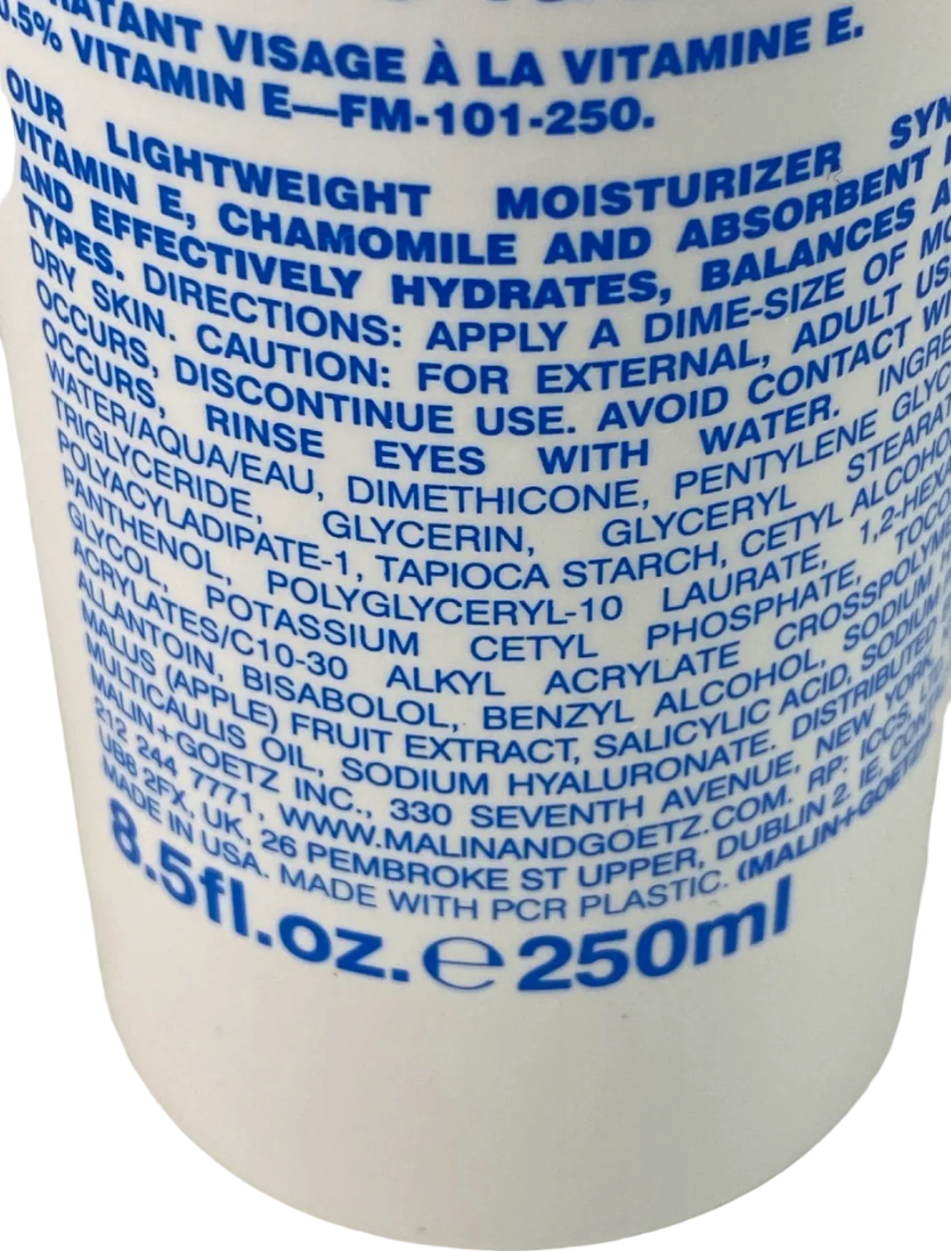 Malin Goetz Vitamin E Face Moisturizer 250ml