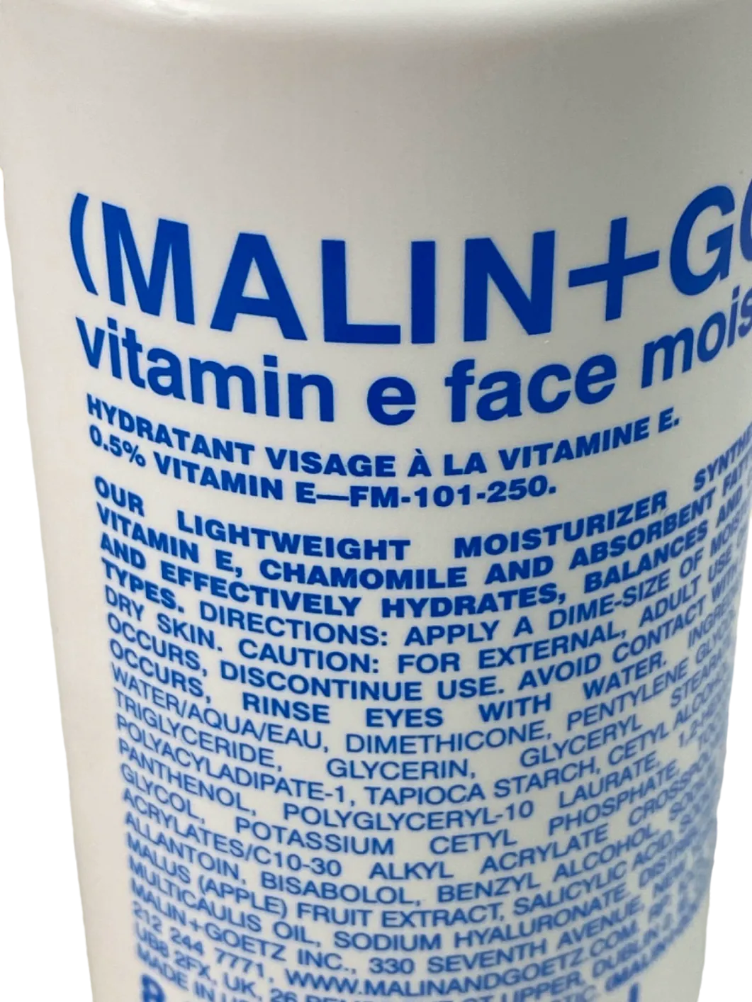 Malin Goetz Vitamin E Face Moisturizer 250ml