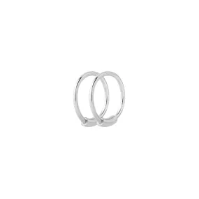 Maria Black Basic 8 Hoop earring SILVER - 1 pcs