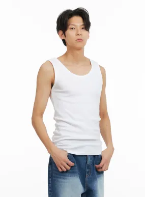 Men's Basic U Neck Tank Top IA402