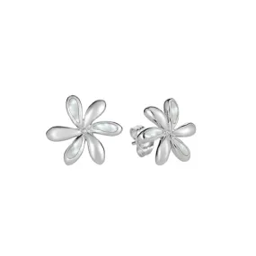 Mother of Pearl Tiare Flower Earrings