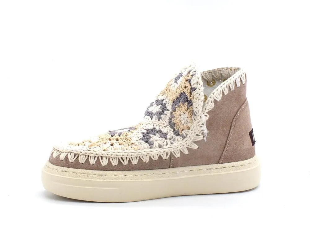 MOU Summer Eskimo Sneaker Bold Crochet Upper Pink Sand MU.SW411005A