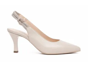 NeroGiardini Décolleté Slingback Cerimonia Estivo in Pelle