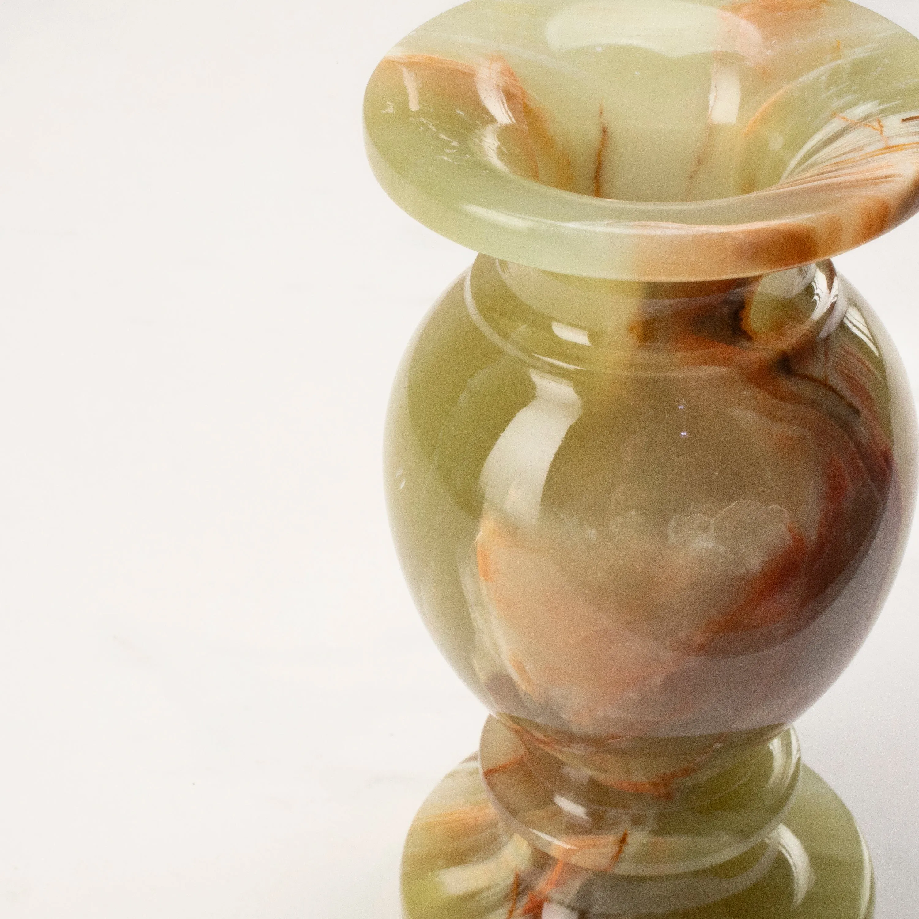 Pakistan Green Onyx Flower Vase - 6