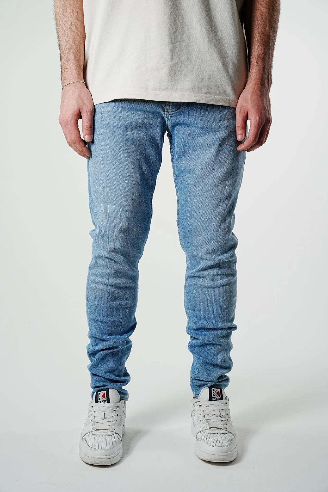 Premium Slim Fit Basic Light Blue Denim - UF4026