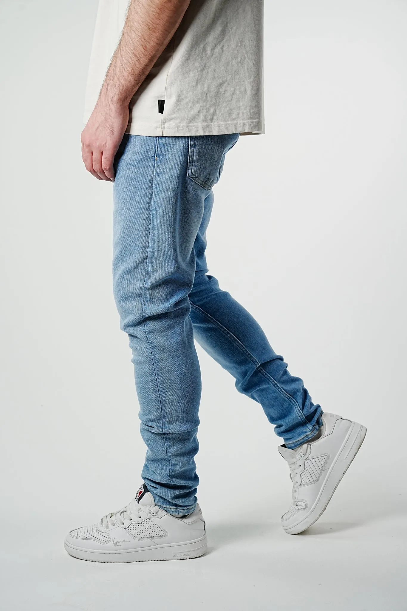 Premium Slim Fit Basic Light Blue Denim - UF4026