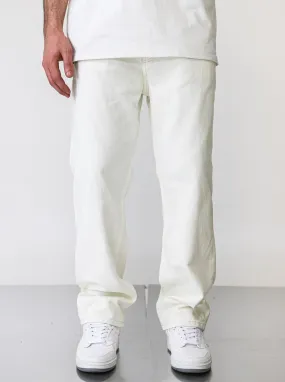 Premium Wide Fit Basic Off-White Denim