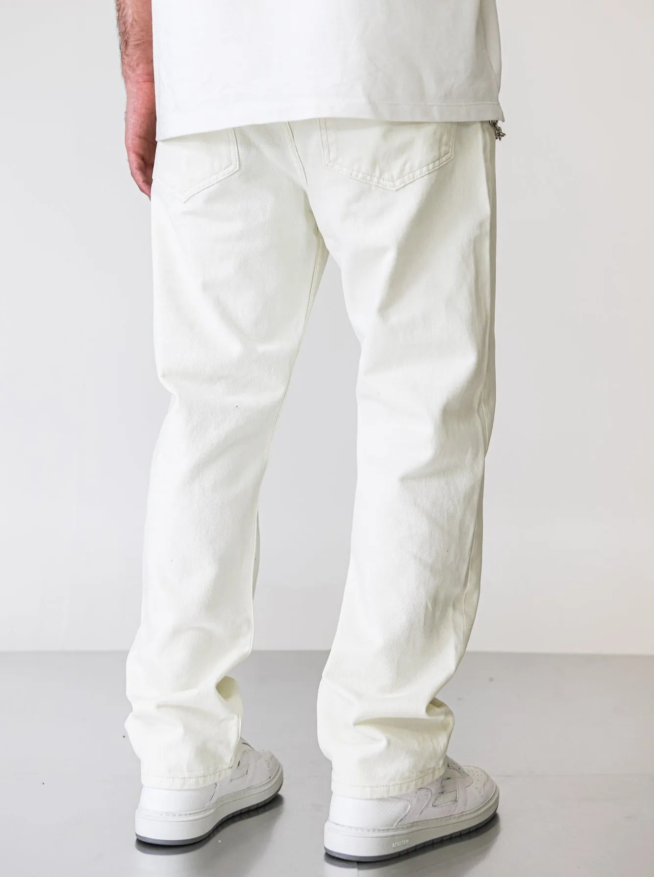 Premium Wide Fit Basic Off-White Denim