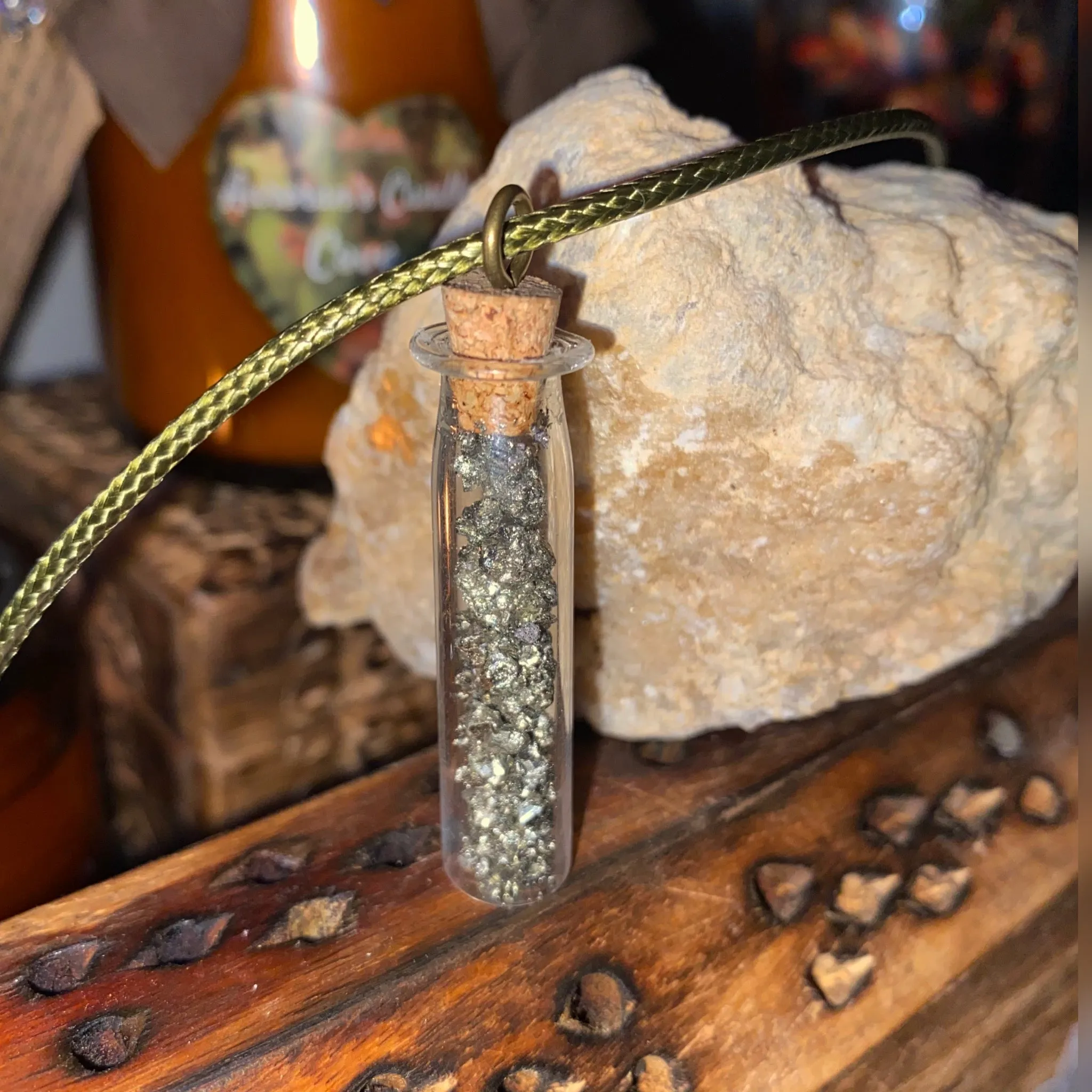 Pyrite Spell Bottle Jar