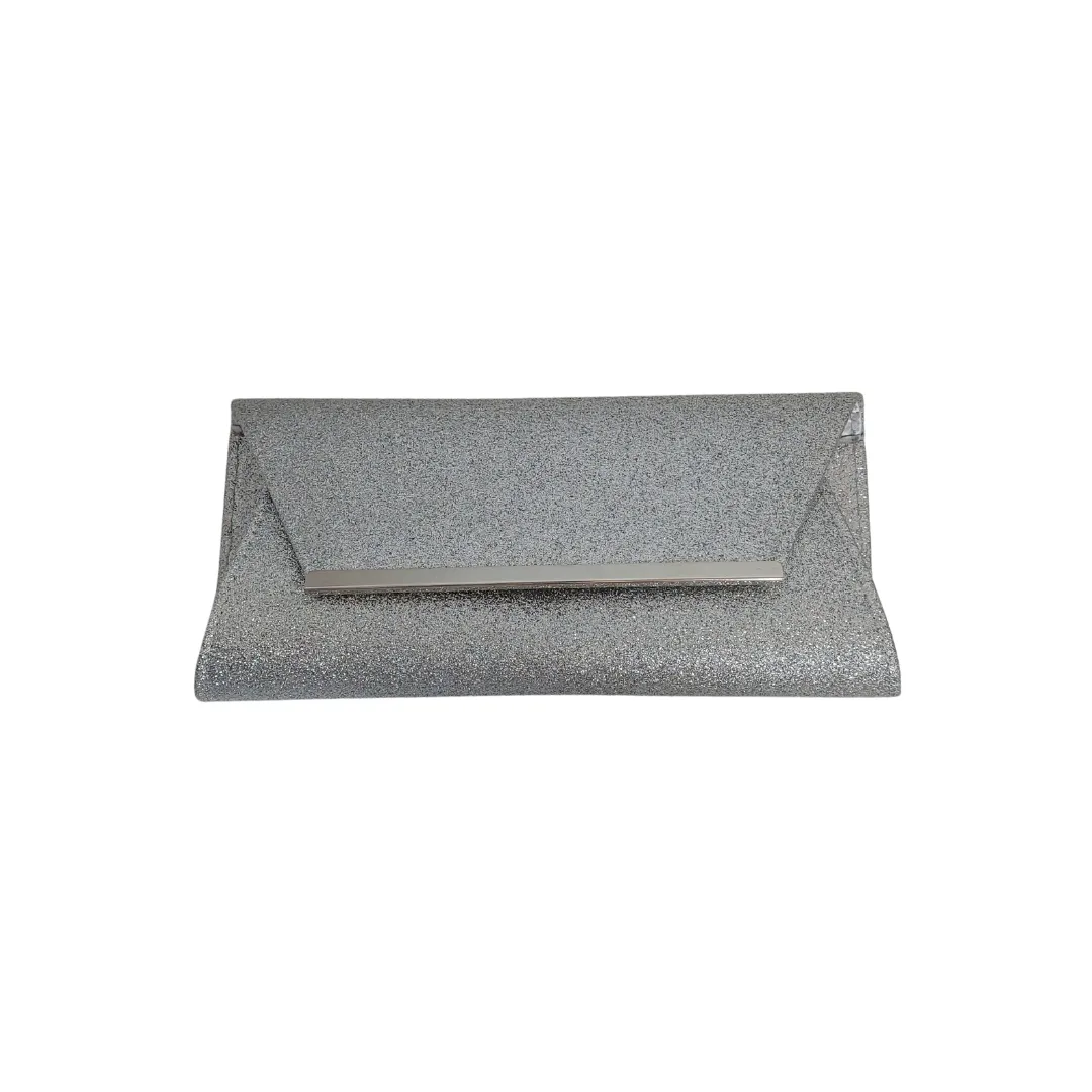 Quiz Silver Glitter Convertible Clutch | Like New |