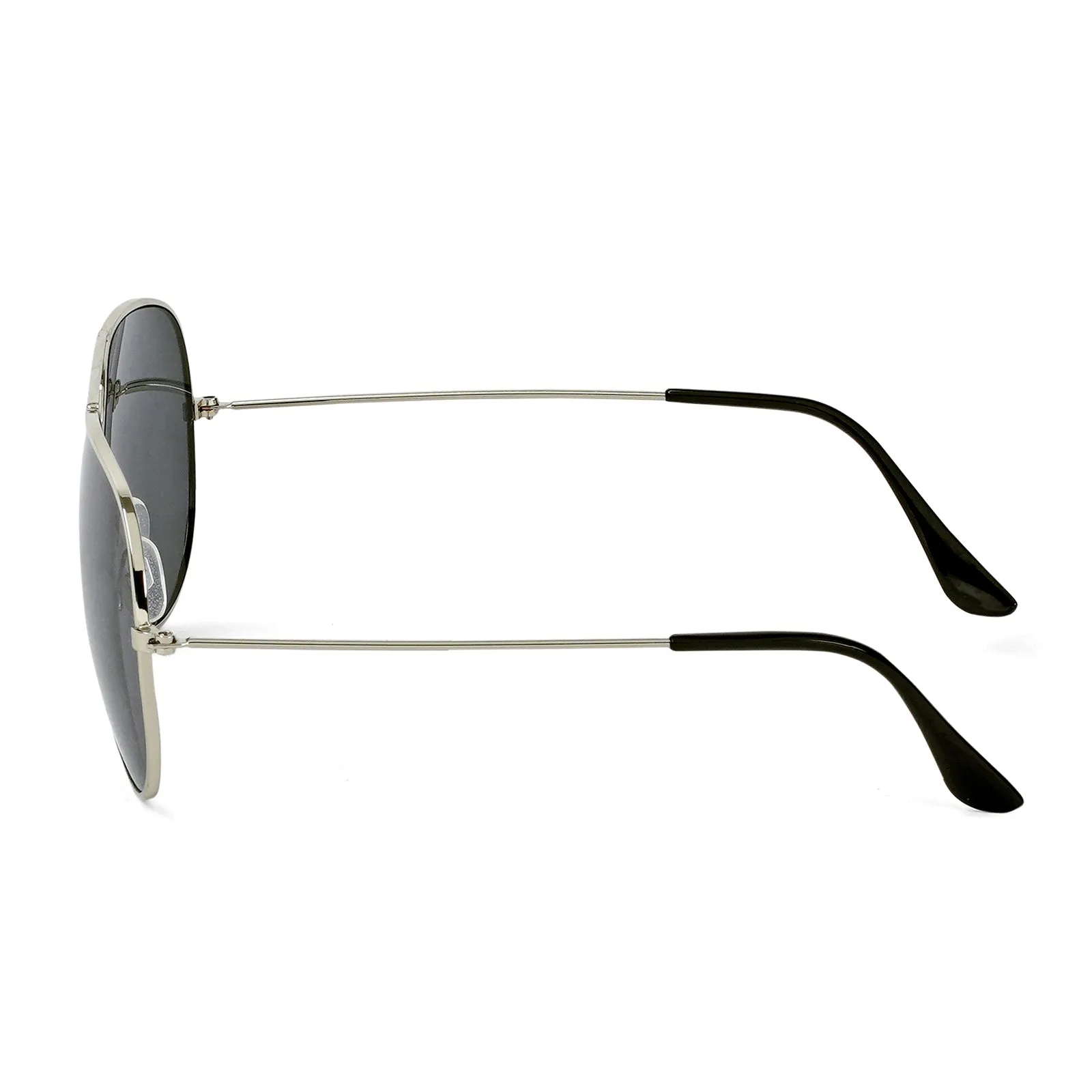 Rafael Silver Black Aviator Sunglasses