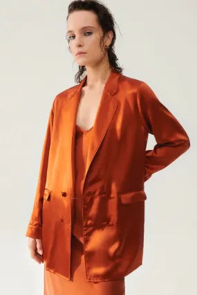 RELAXED BLAZER UMBER-UMBER