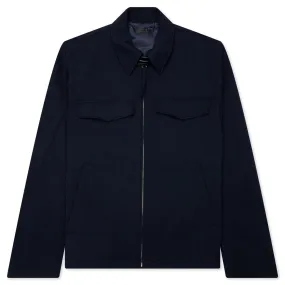 Rounded Bomber Jacket - Navy