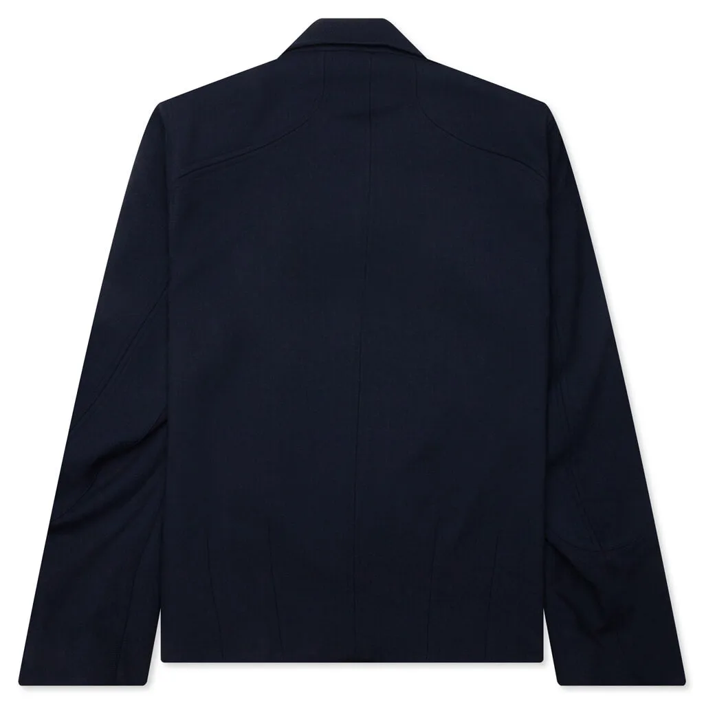 Rounded Bomber Jacket - Navy