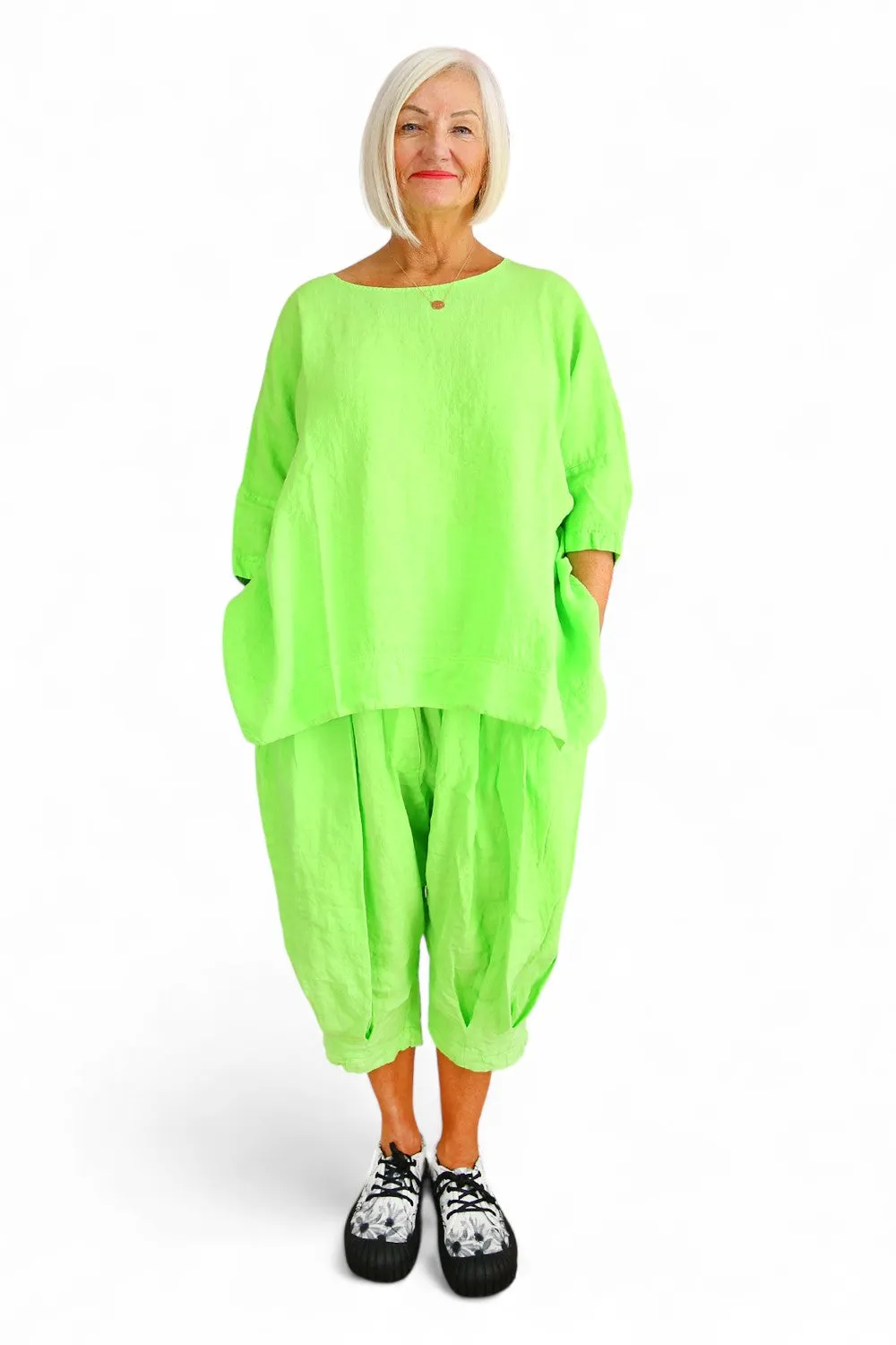 RUNDHOLZ BLACK LABEL LIME BATWING TOP