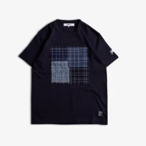 SASHIKO PATCH TEE 'NAVY'