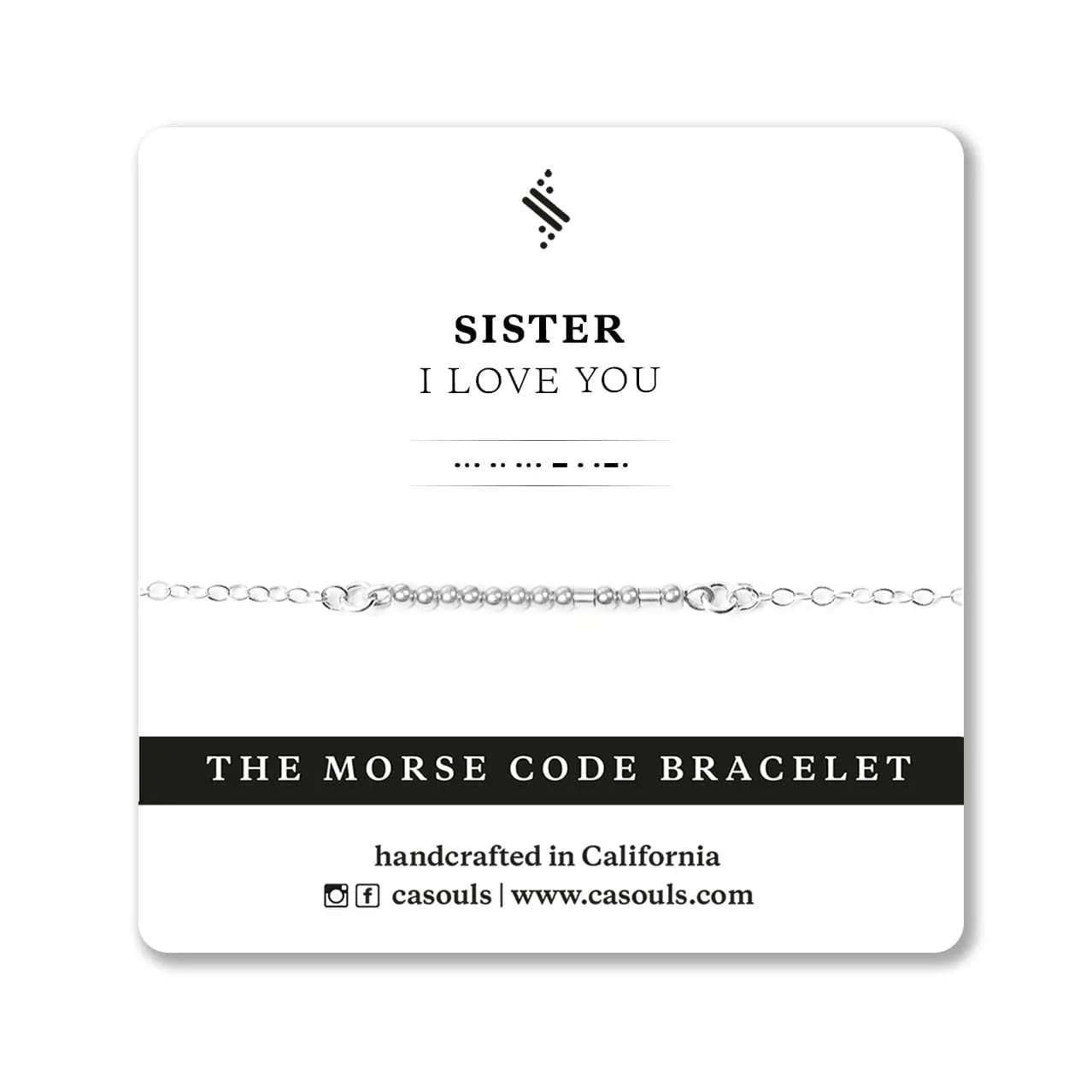 SISTER I LOVE YOU - MORSE CODE BRACELET