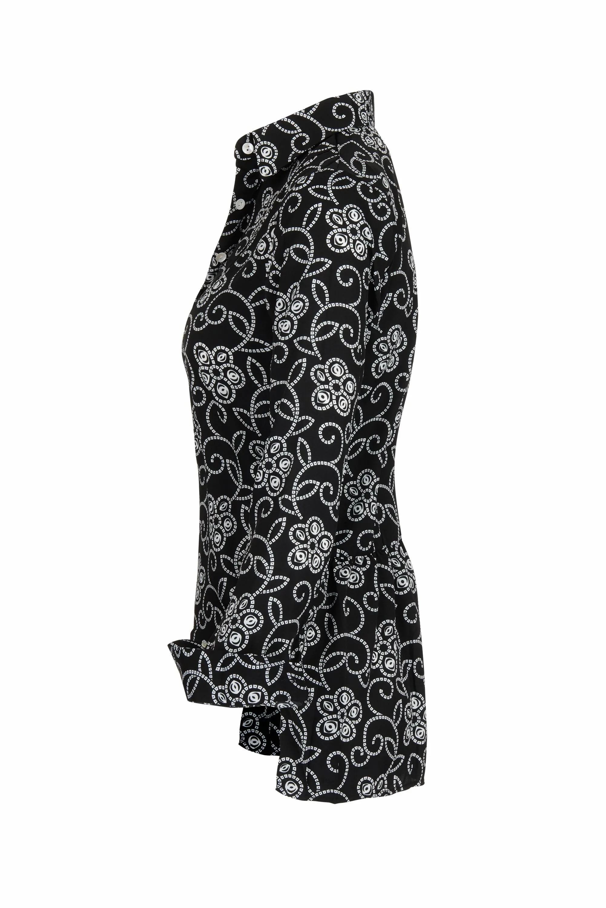 Soho Shirt in Black & White Floral