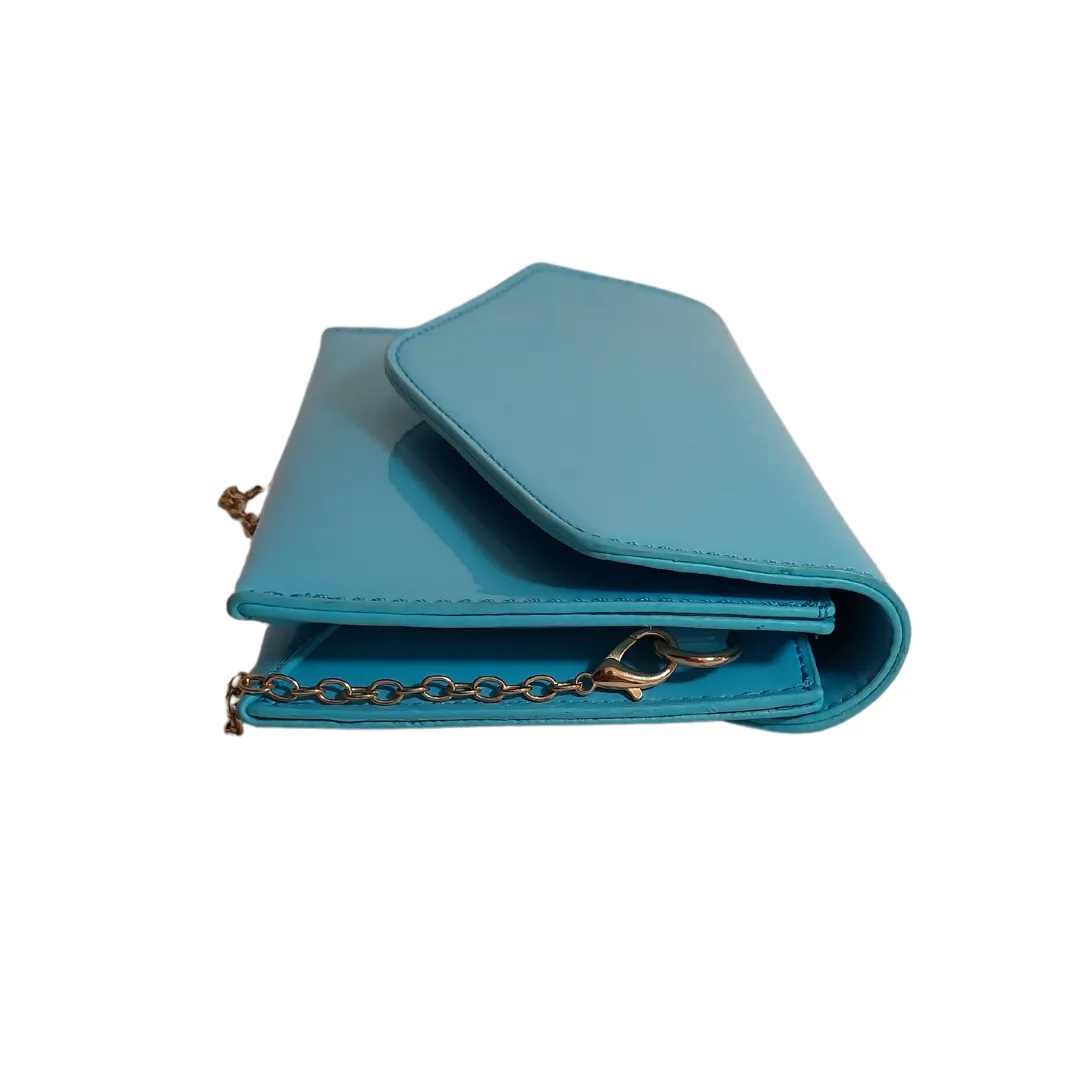 Steve Madden Blue Patent Convertible Clutch | Brand New |