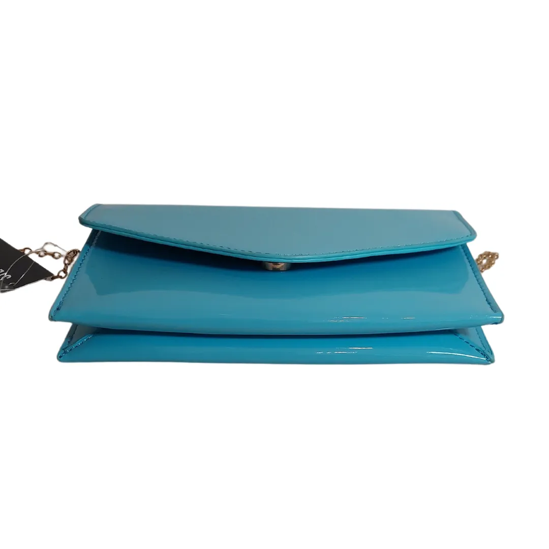 Steve Madden Blue Patent Convertible Clutch | Brand New |