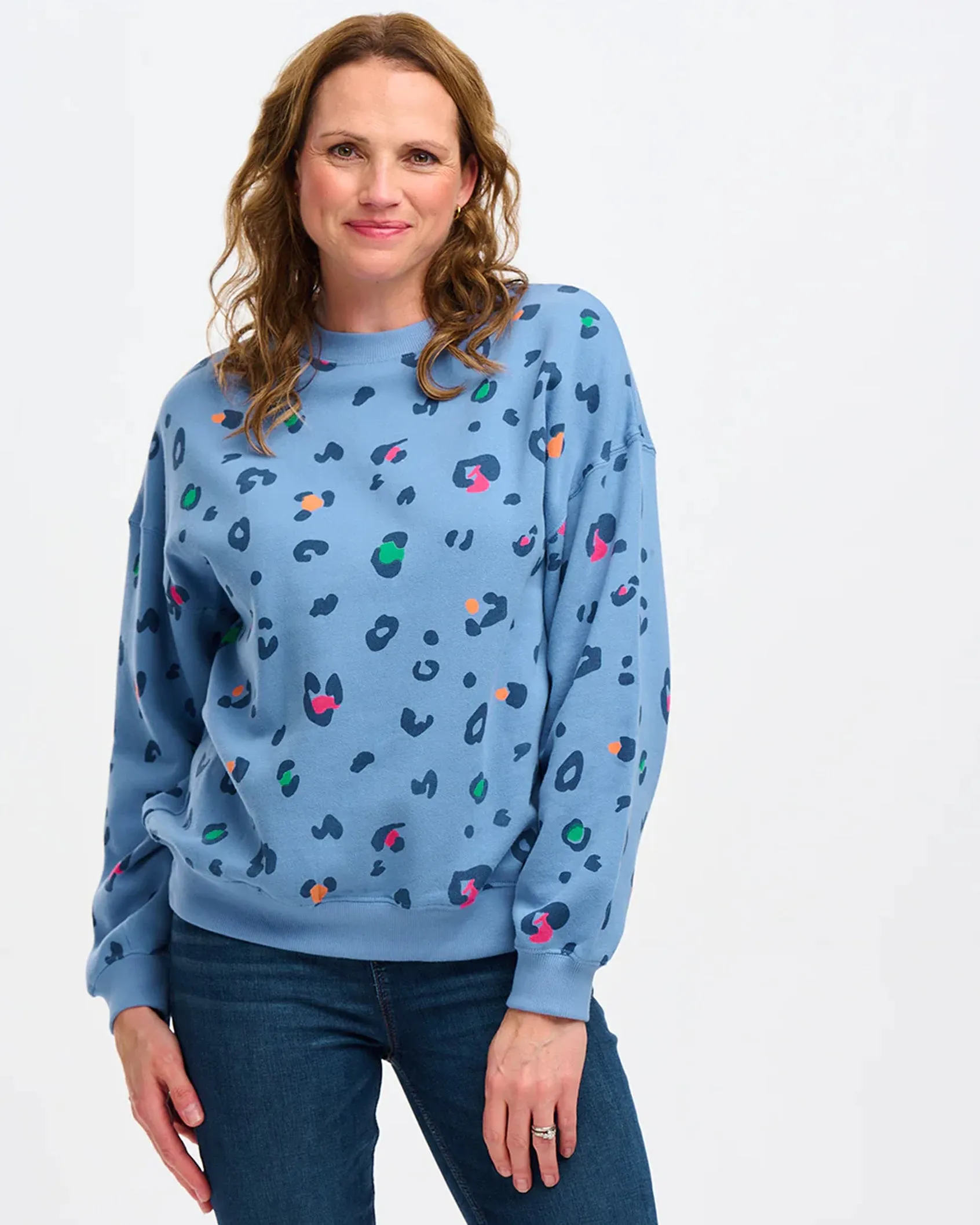 Sugarhill Brighton Eadie Leopard Print Sweat