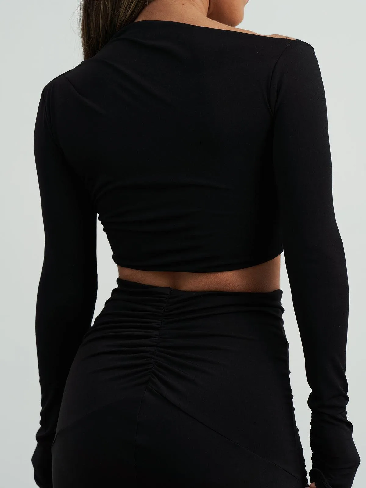 Tylah Reversible Crop - Black