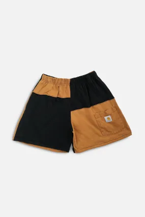 Unisex Rework Carhartt Patchwork Tee Shorts - S