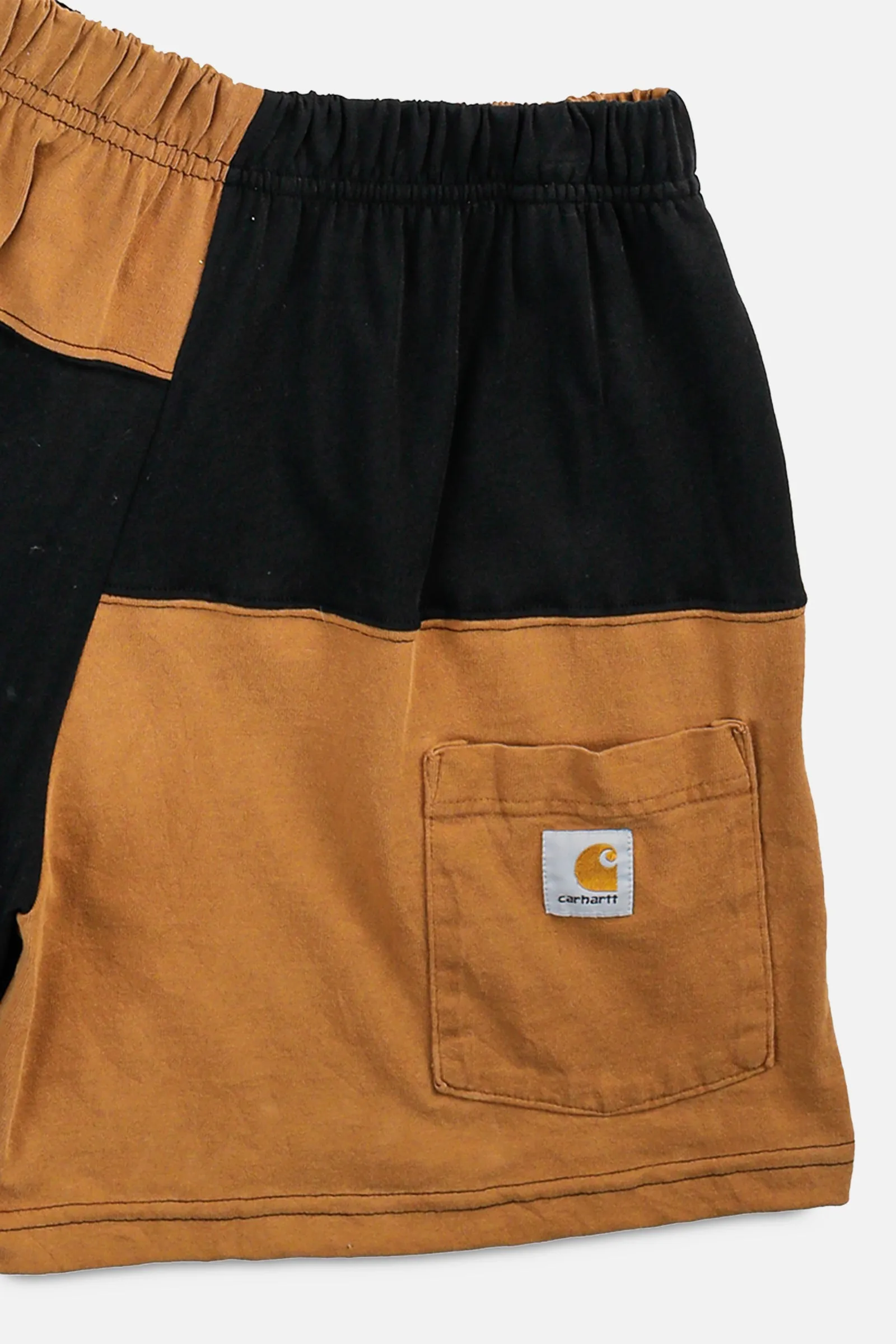 Unisex Rework Carhartt Patchwork Tee Shorts - S