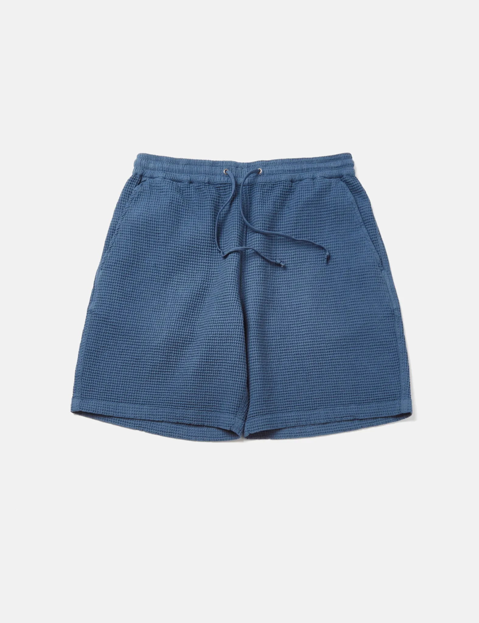 Universal Works Beach Shorts (Japanese Waffle) - Faded Blue