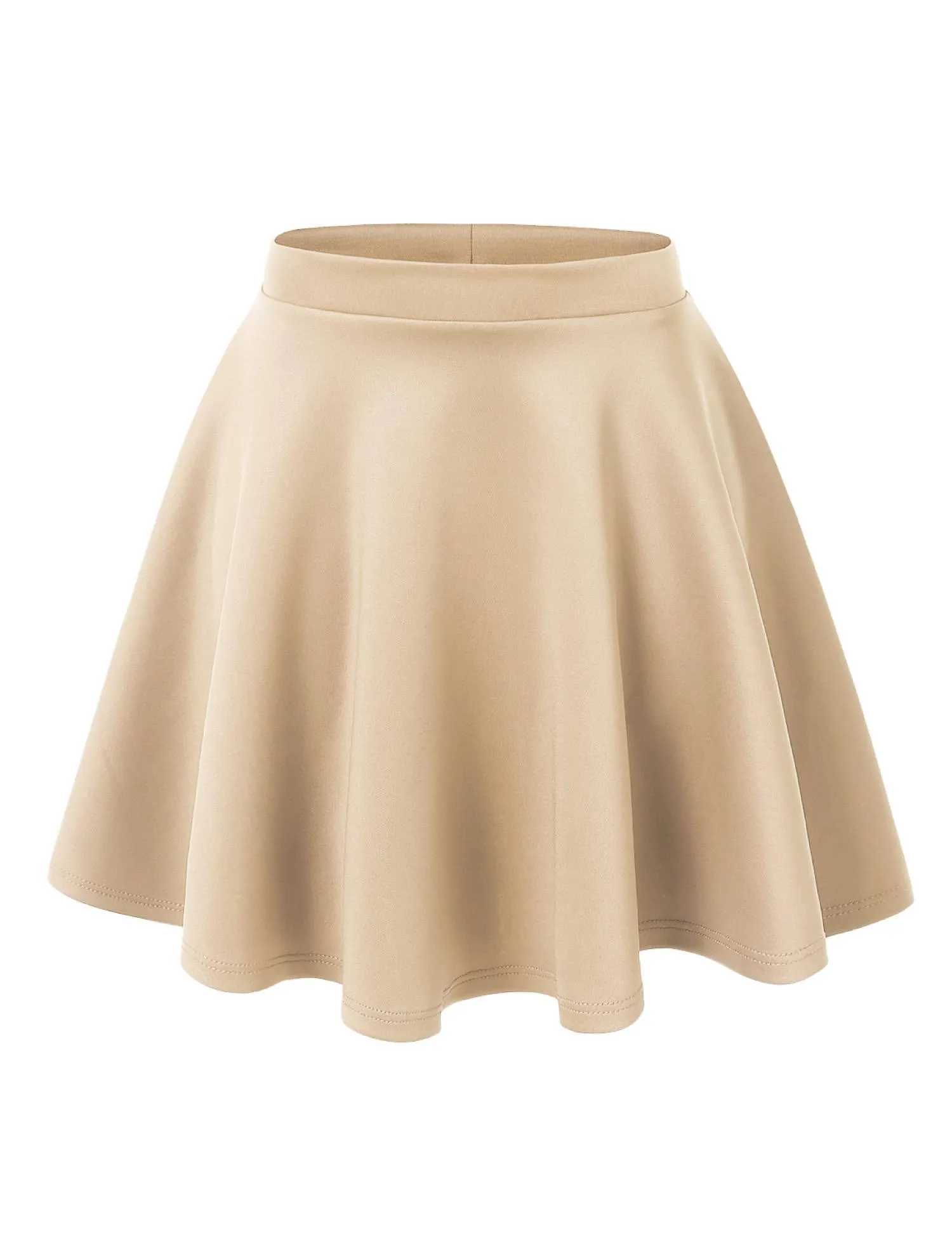 Women's Basic Versatile Stretchy Flared Casual Mini Skater Skirt