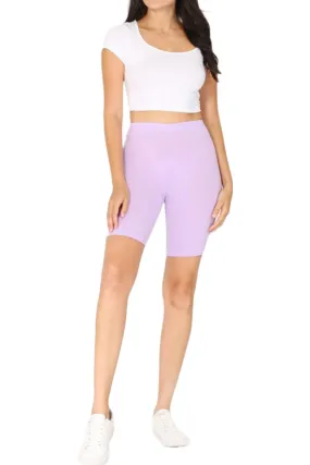 Women's Long High Waist Biker Shorts